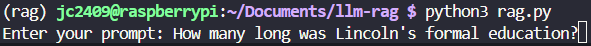 RAG LLM Prompt