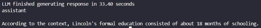 RAG LLM Response